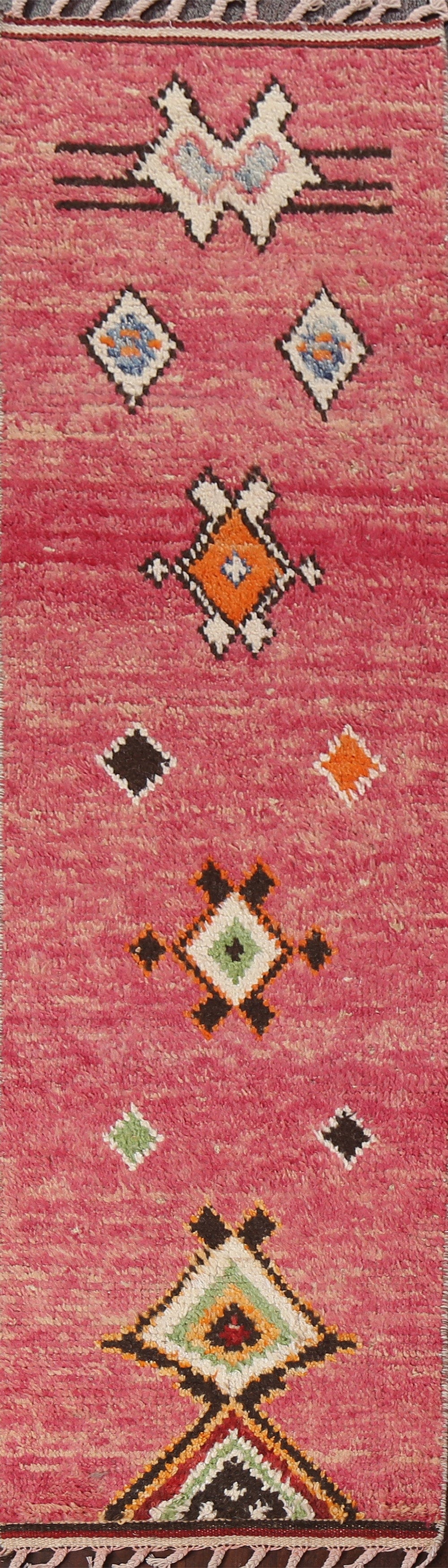 Tribal Moroccan Handmade Runner Rug 2x9