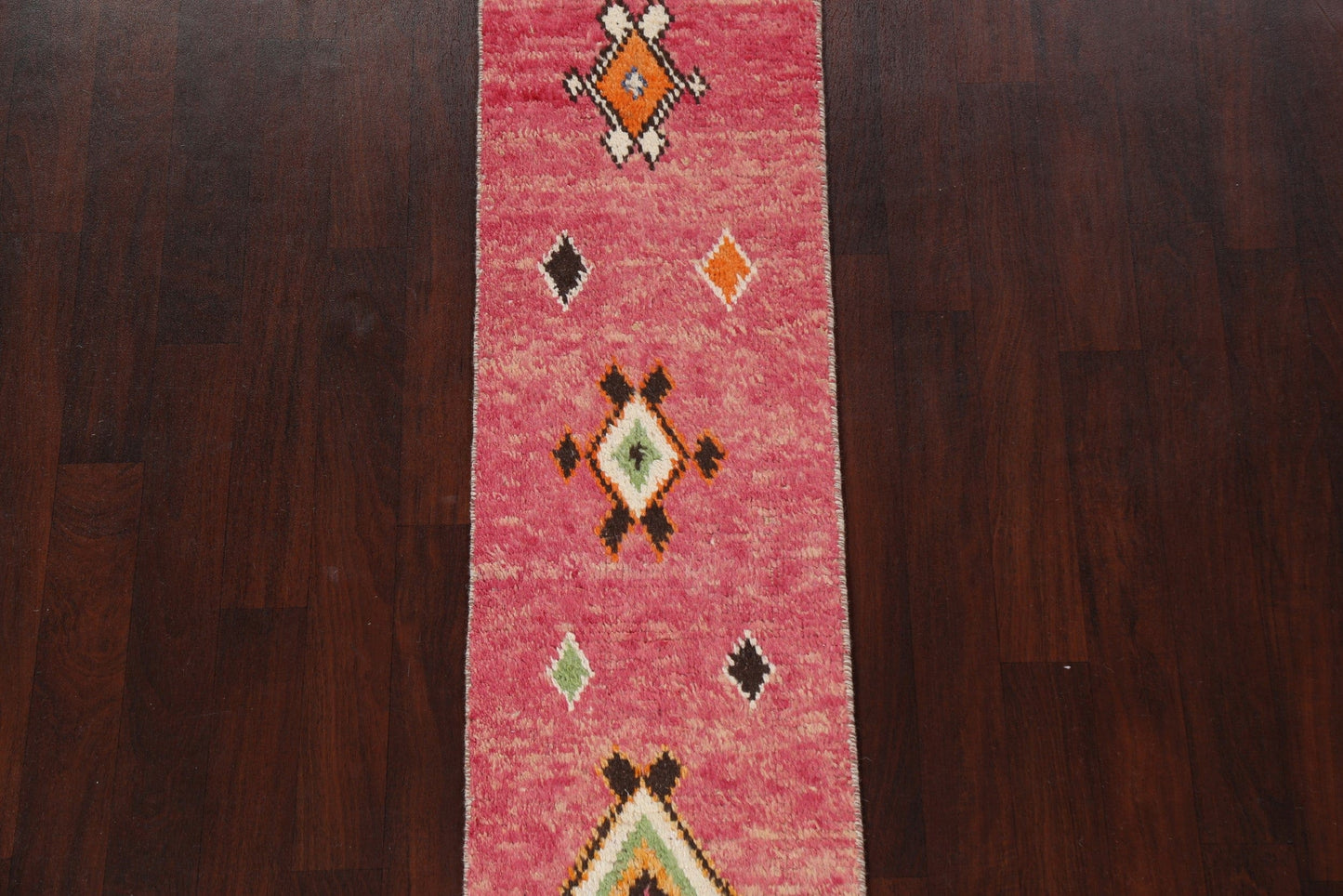 Tribal Moroccan Wool Runner Rug 2x9