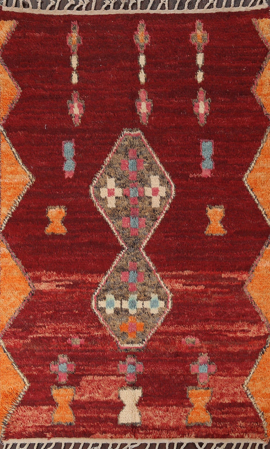 Geometric Moroccan Wool Area Rug 5x8