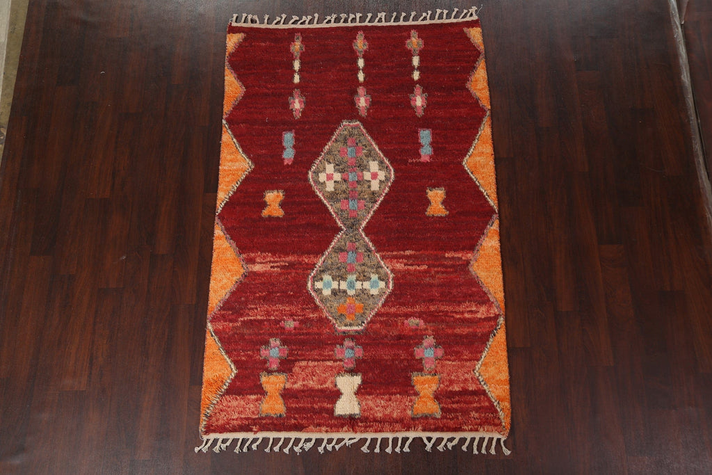 Geometric Moroccan Wool Area Rug 5x8