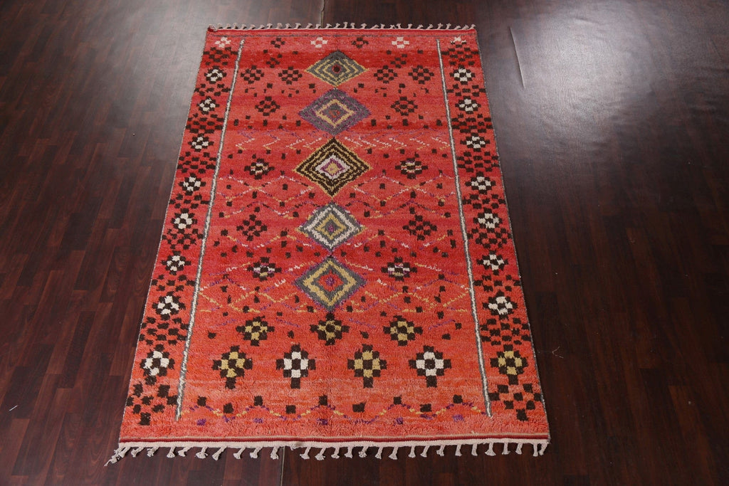 Geometric Moroccan Handmade Area Rug 7x11