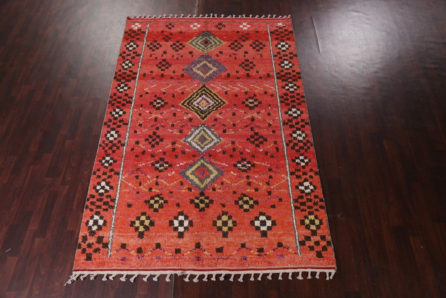 Geometric Moroccan Handmade Area Rug 7x11