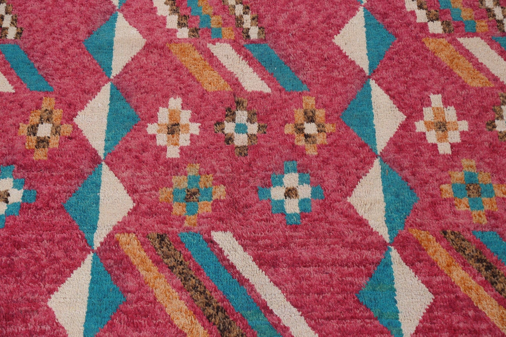 Geometric Moroccan Wool Area Rug 9x13