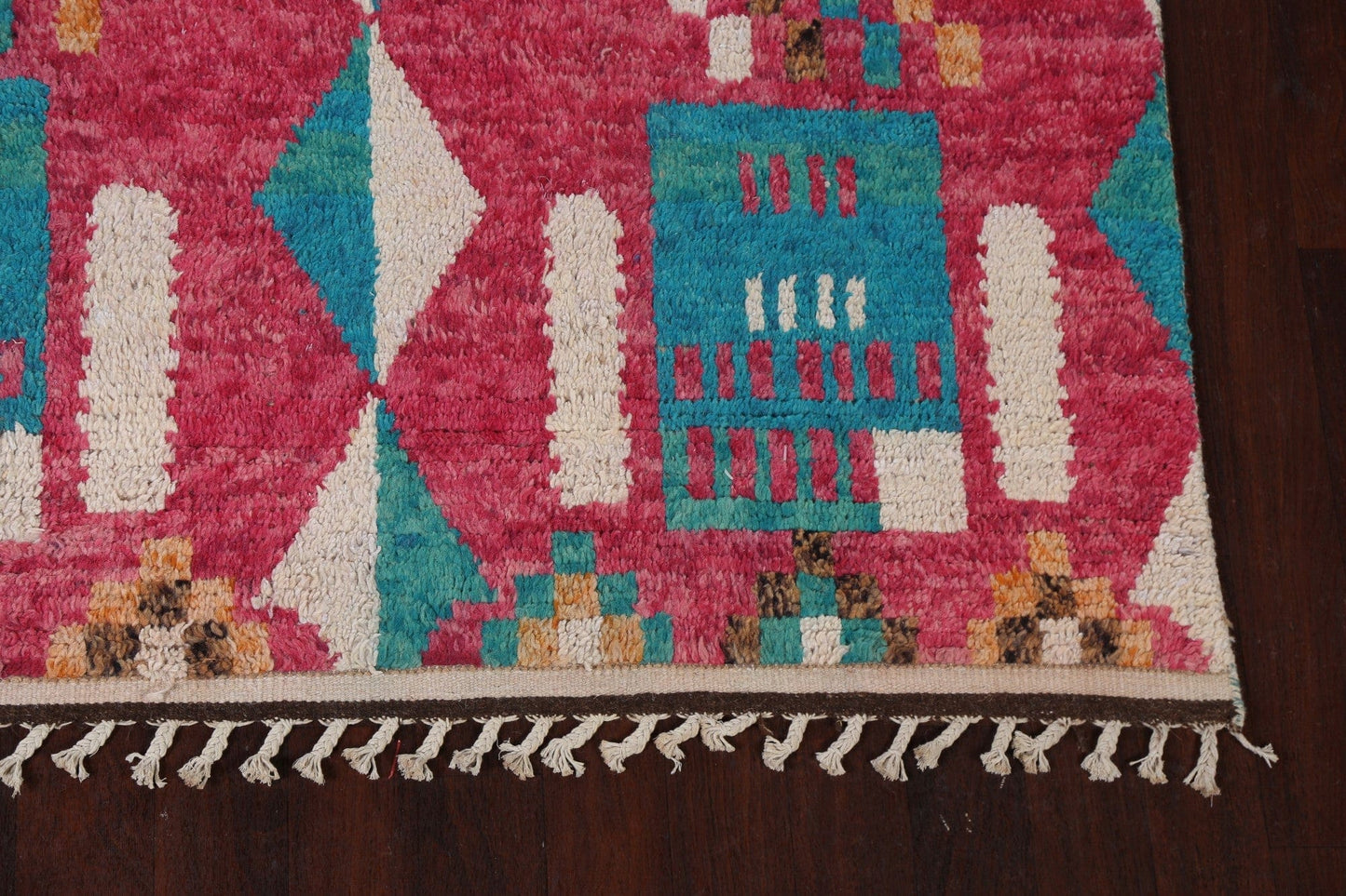 Geometric Moroccan Wool Area Rug 9x13