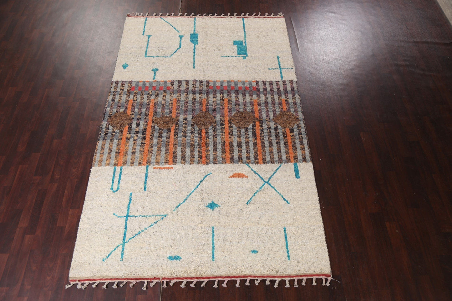 Handmade Moroccan Wool Area Rug 7x11