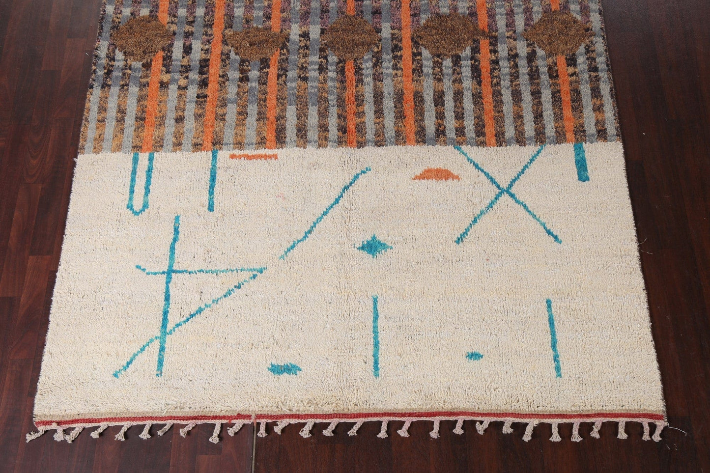 Handmade Moroccan Wool Area Rug 7x11