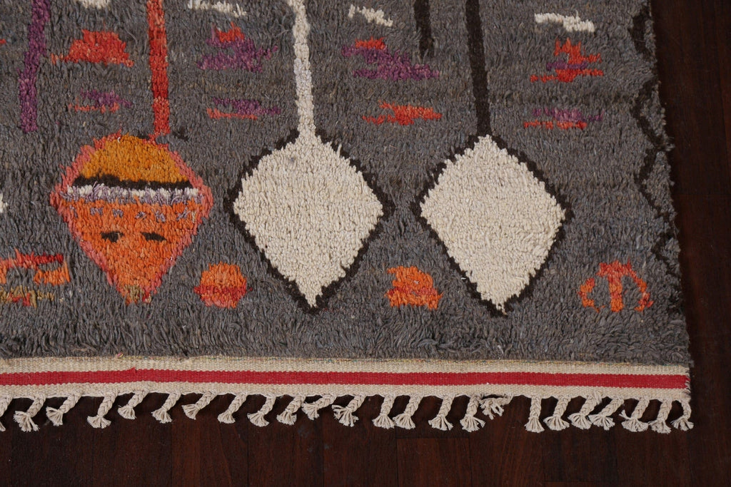 Handmade Moroccan Wool Area Rug 7x11