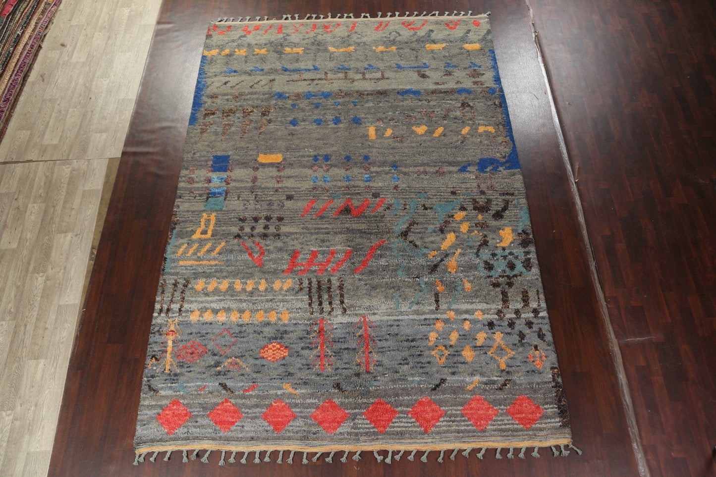 Handmade Moroccan Wool Area Rug 9x13