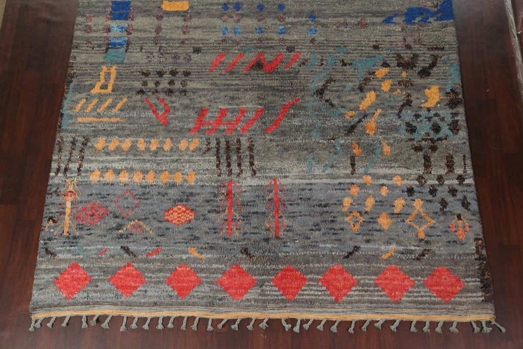 Handmade Moroccan Wool Area Rug 9x13