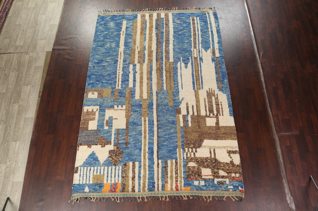 Modern Moroccan Oriental Area Rug 8x11