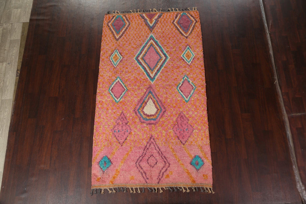 Geometric Moroccan Handmade Area Rug 5x9