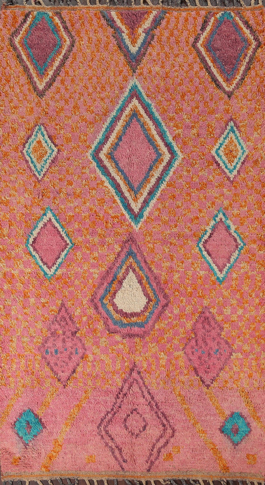 Geometric Moroccan Handmade Area Rug 5x9