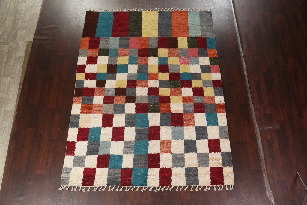 Checkered Moroccan Handmade Area Rug 8x10