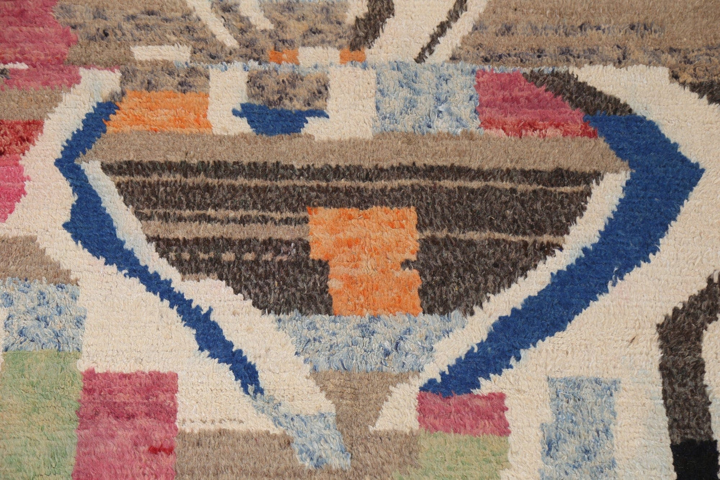 Abstract Moroccan Wool Area Rug 7x11