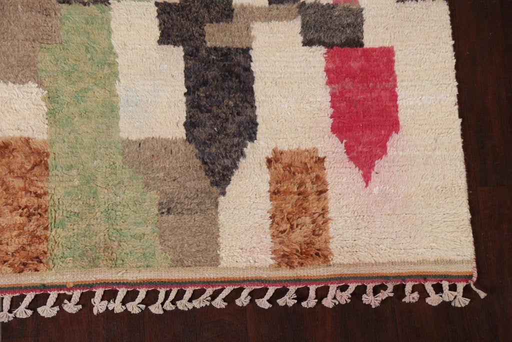 Abstract Moroccan Wool Area Rug 7x11