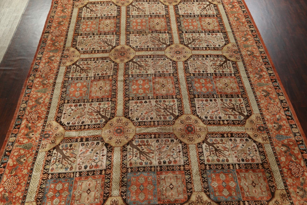 Antique Vegetable Dye Tabriz Haj Jalili Persian Rug 14x20