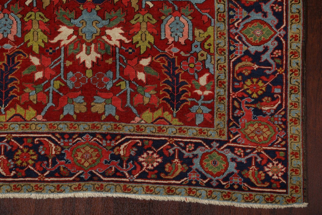 Antique Vegetable Dye Heriz Serapi Persian Area Rug 5x7