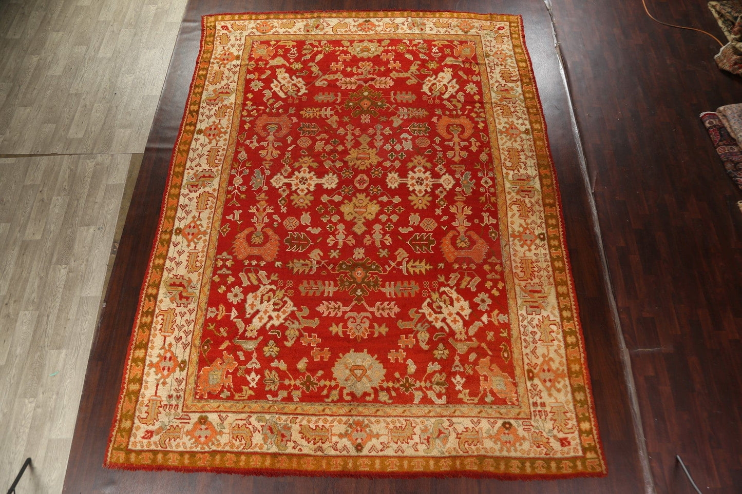 Antique Vegetable Dye Oushak Oriental Area Rug 10x14