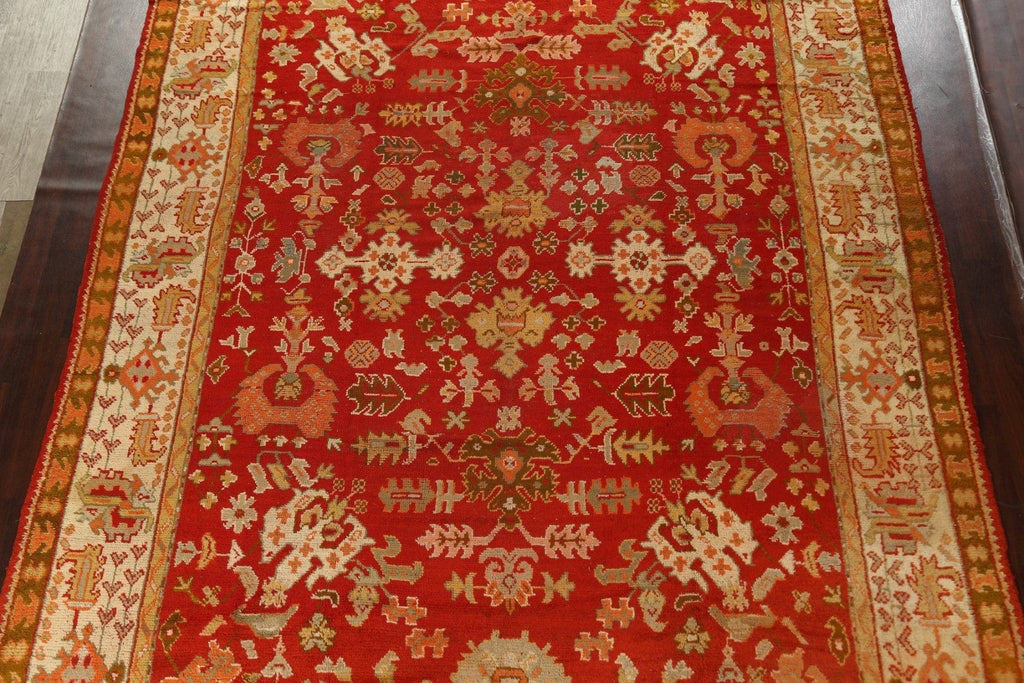 Antique Vegetable Dye Oushak Oriental Area Rug 10x14