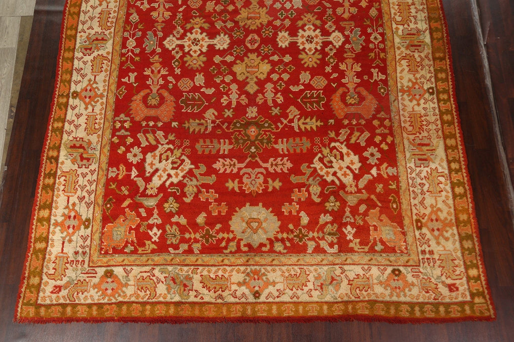 Antique Vegetable Dye Oushak Oriental Area Rug 10x14