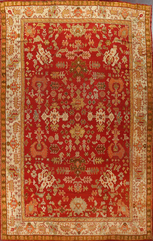 Antique Vegetable Dye Oushak Oriental Area Rug 10x14