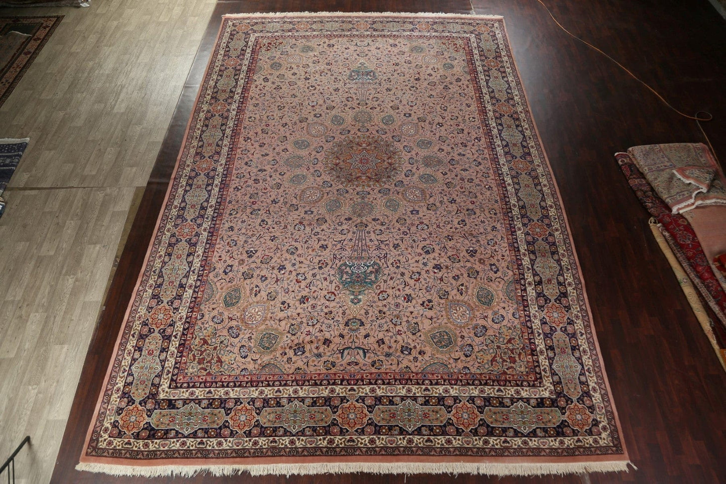 Vegetable Dye Tabriz Persian Area Rug 13x19