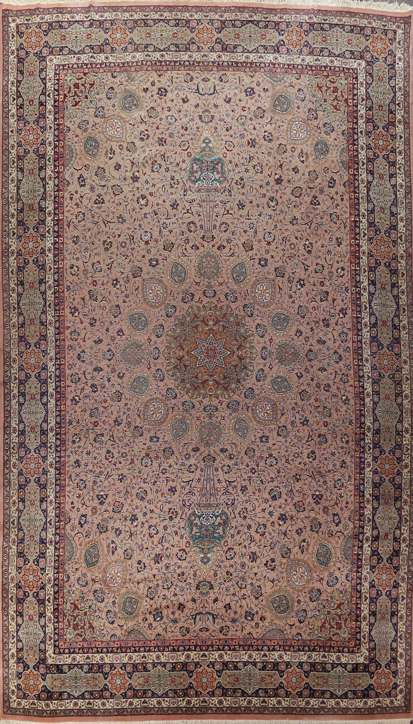 Vegetable Dye Tabriz Persian Area Rug 13x19