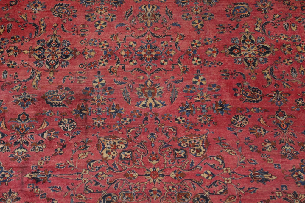 Antique Large Sarouk Vegetable Dye Persian Rug 12x20