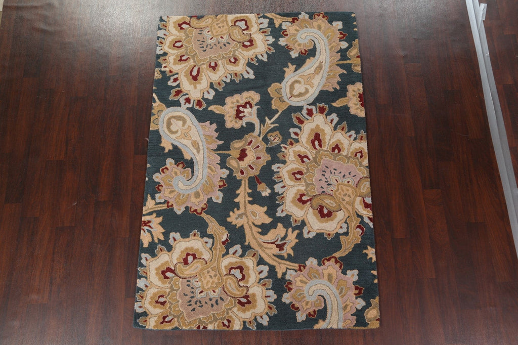 Paisley Agra Wool Area Rug 5x8