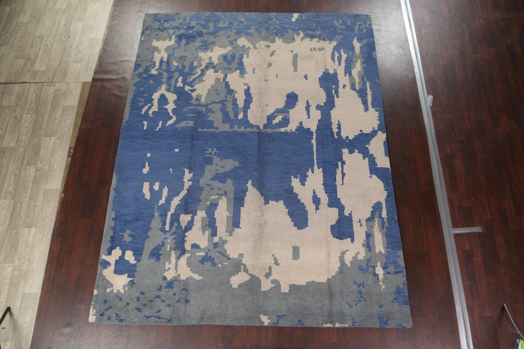 Handmade Abstract Wool Area Rug 9x12