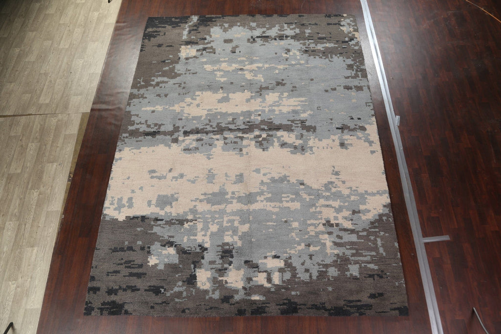 Modern Abstract Wool Area Rug 10x13