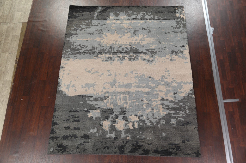 Contemporary Abstract Wool Area Rug 8x10