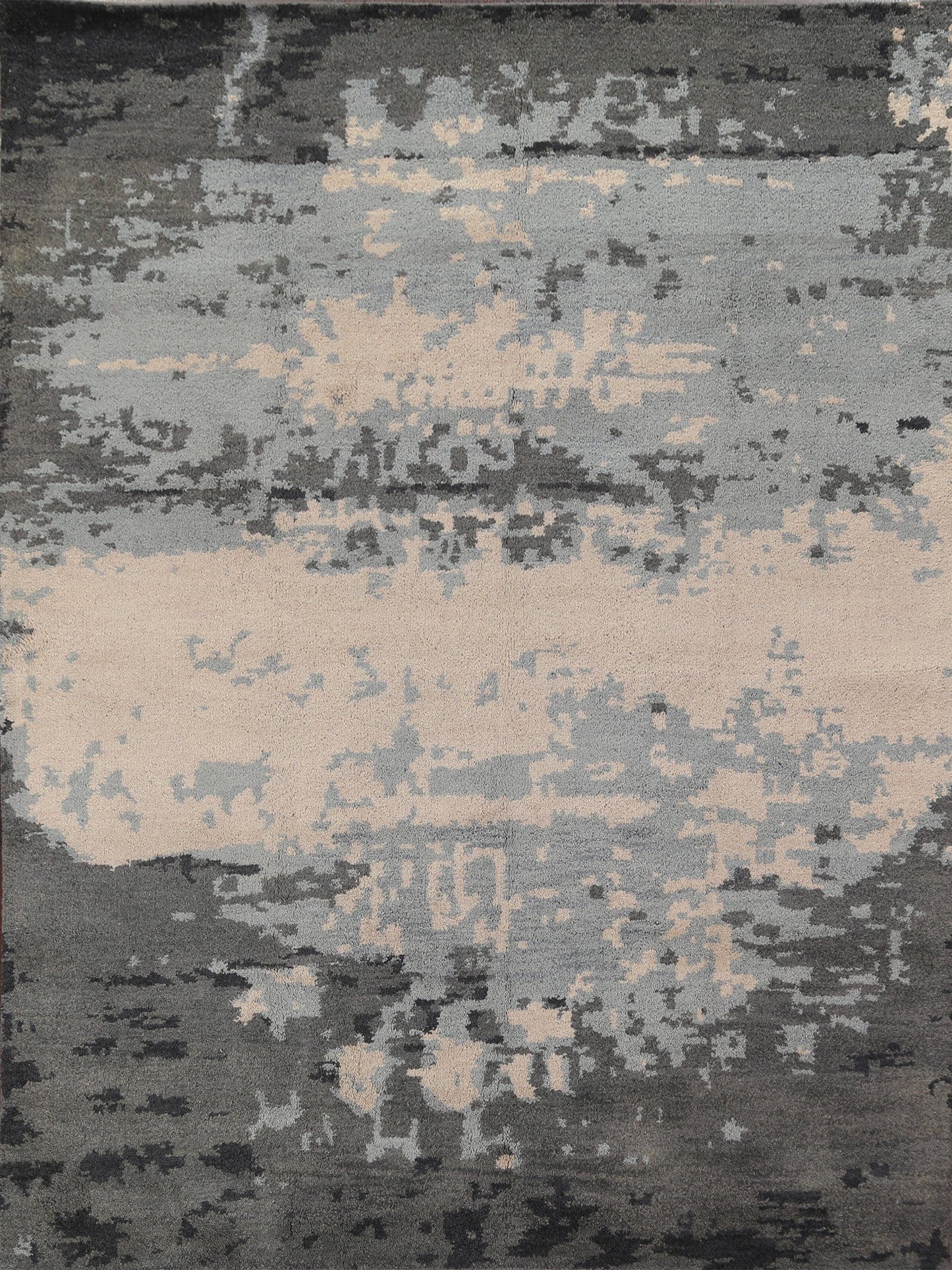 Contemporary Abstract Wool Area Rug 8x10