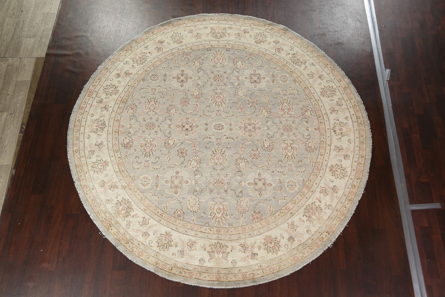 Handmade Oushak Chobi Wool Round Rug 10x10