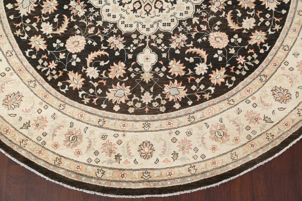 Wool Oushak Chobi Oriental Round Rug 10x10