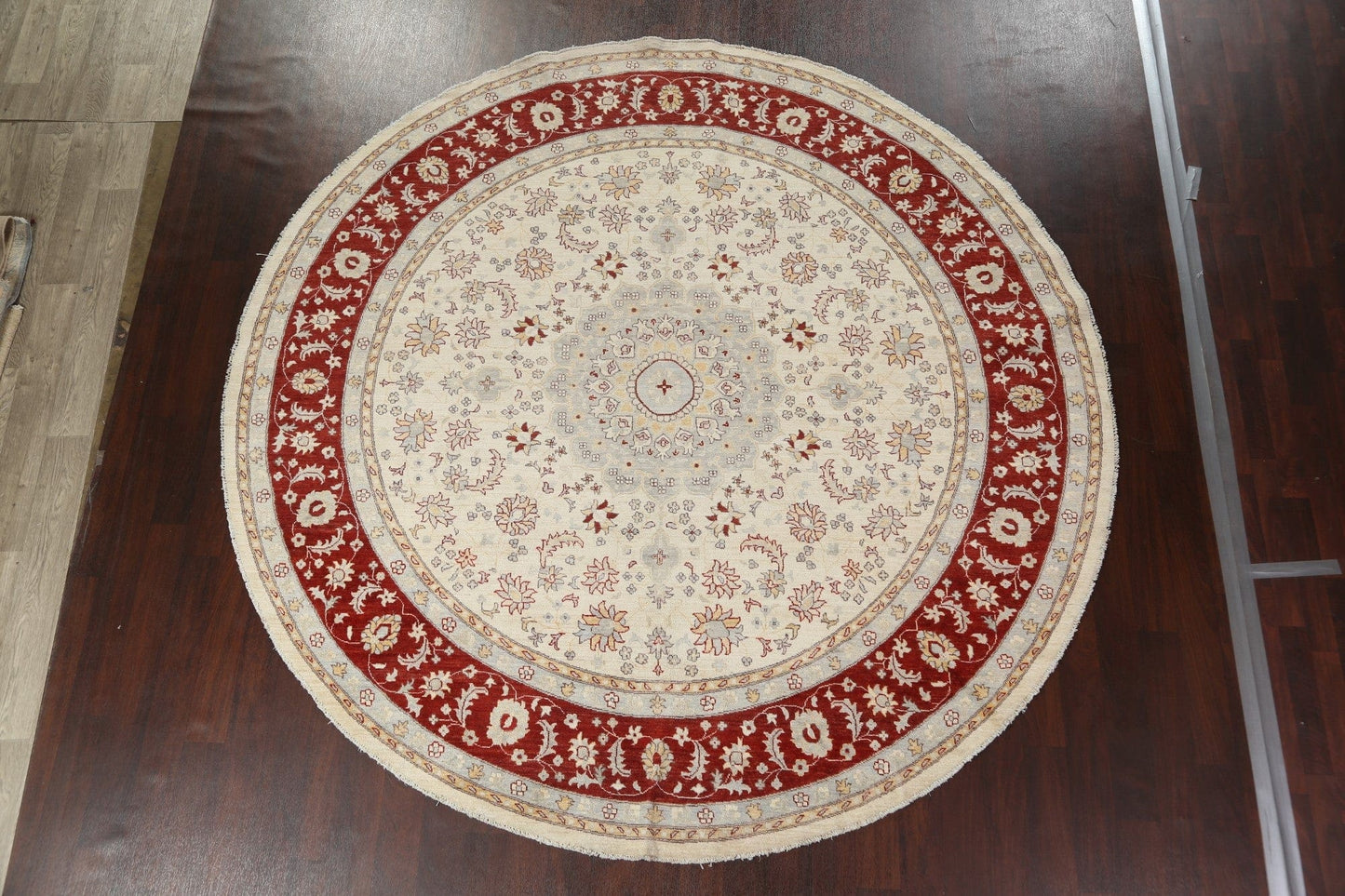 Round Oushak Chobi Oriental Area Rug 10x10