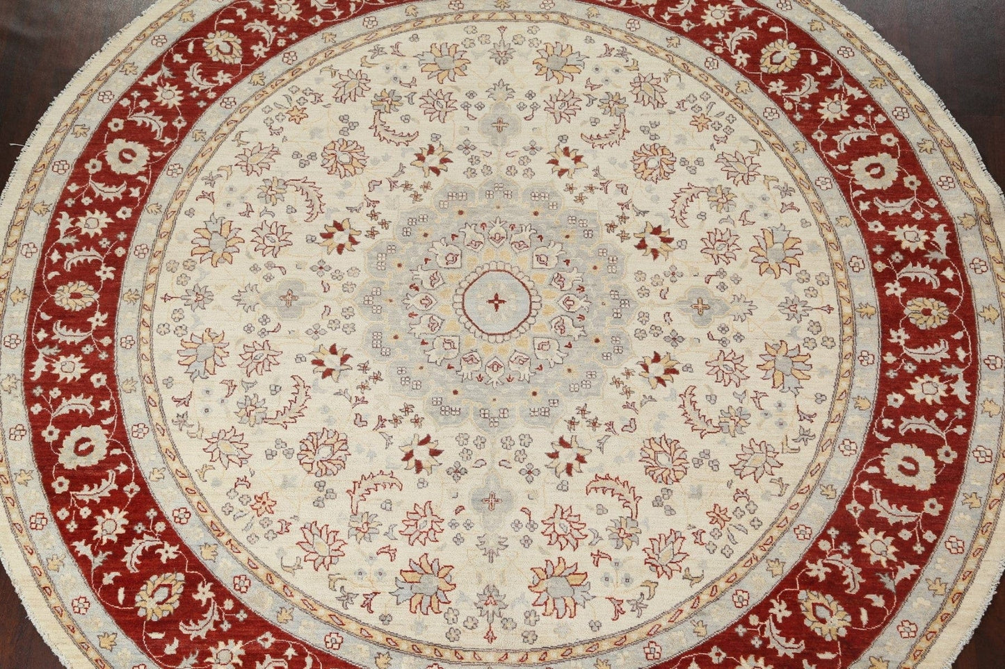 Round Oushak Chobi Oriental Area Rug 10x10