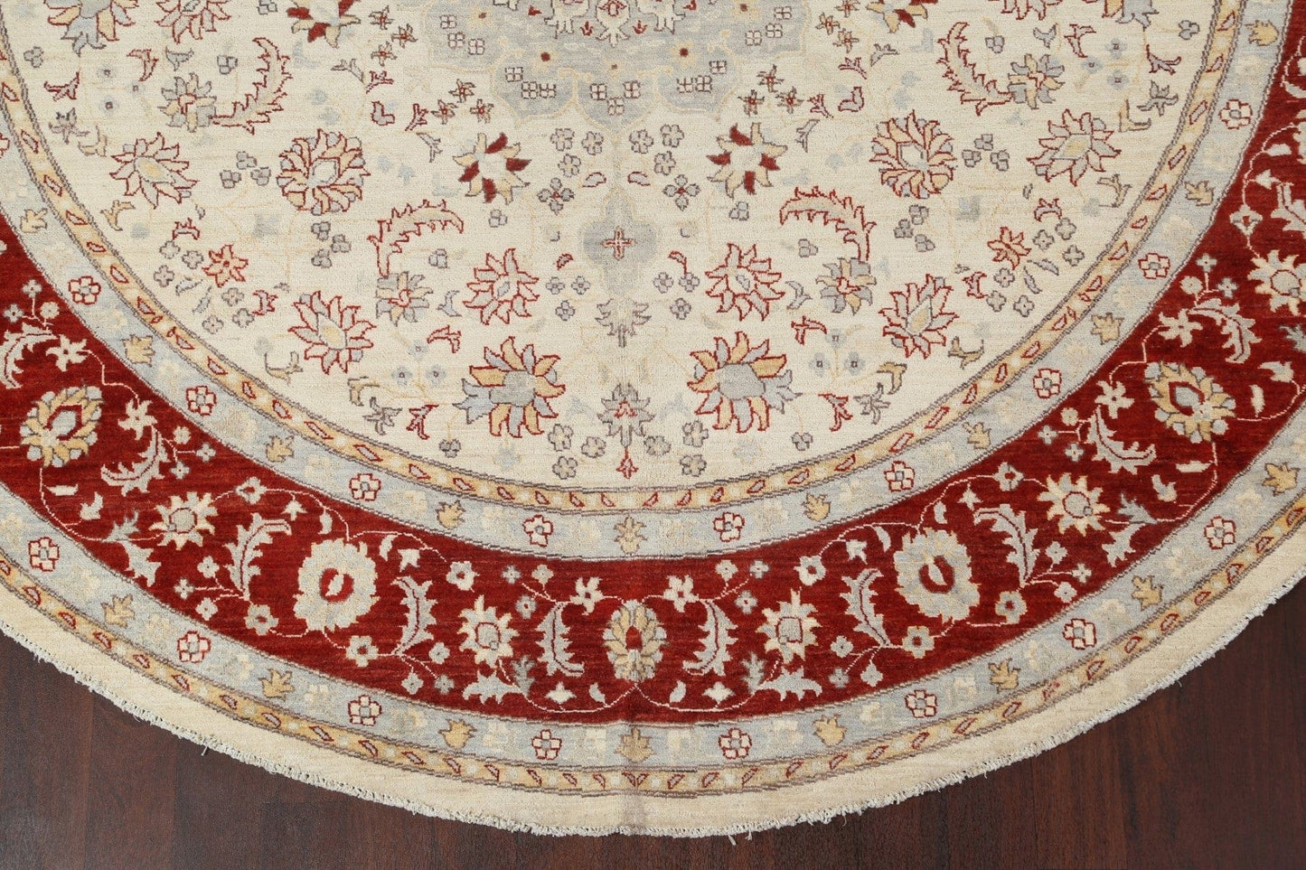 Round Oushak Chobi Oriental Area Rug 10x10