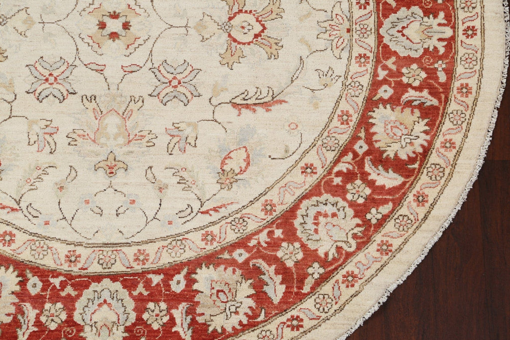 Floral Oushak Chobi Area Round Rug 6x6