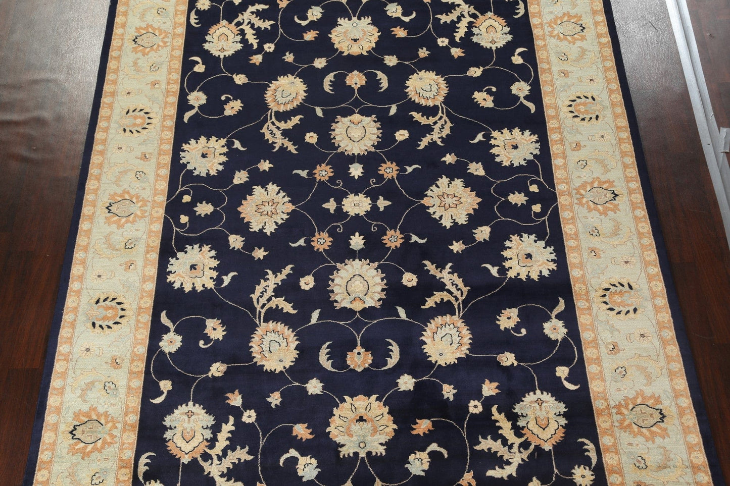 Navy Blue Oushak Chobi Handmade Area Rug 9x12