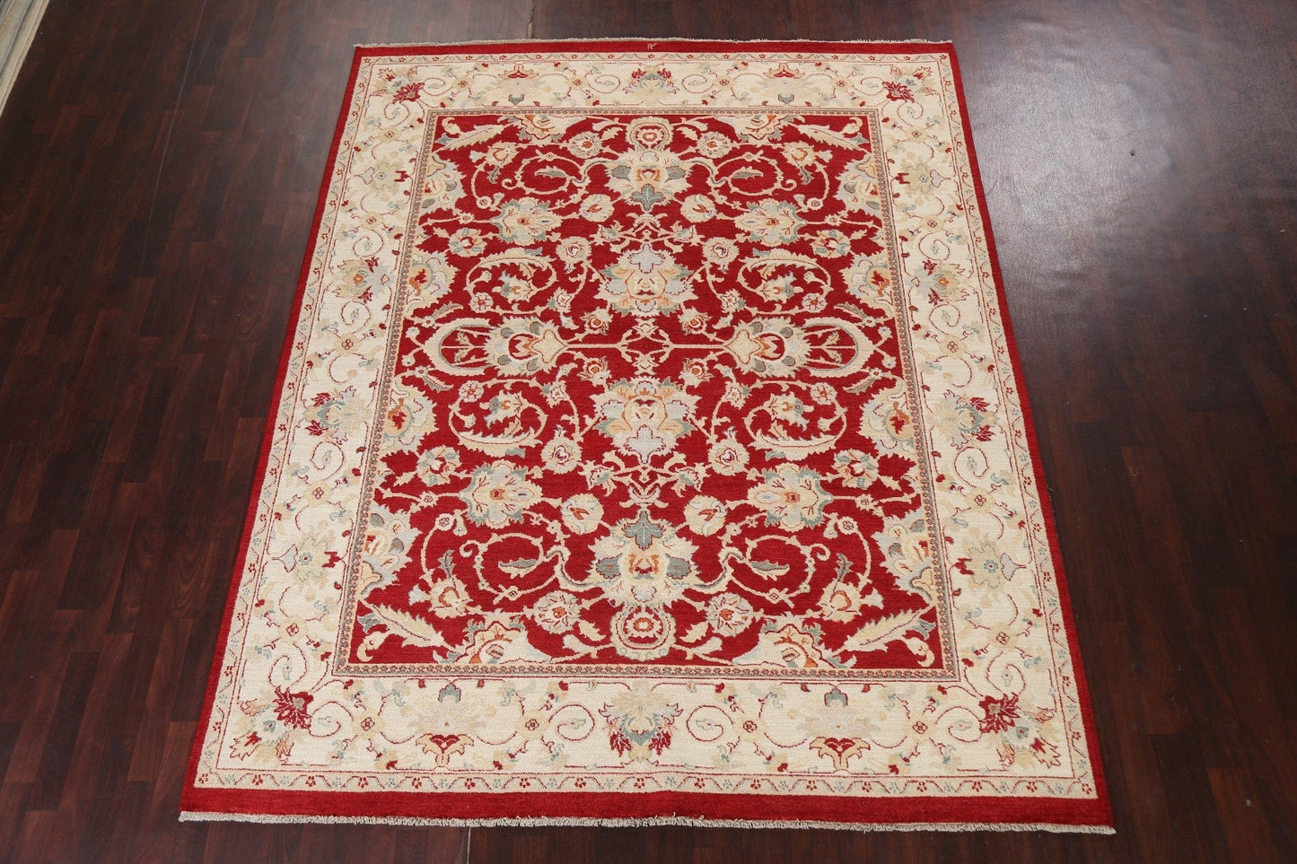 Red Oushak Chobi Handmade Area Rug 8x10