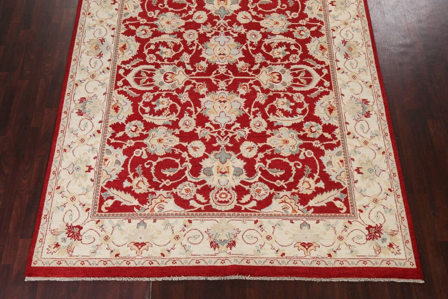 Red Oushak Chobi Handmade Area Rug 8x10