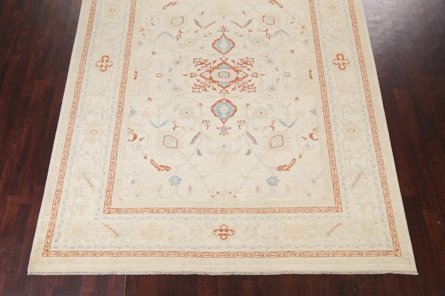 Geometric Oushak Chobi Handmade Wool Rug 8x10