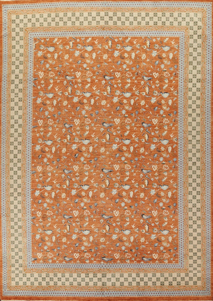 All-Over Floral Oushak Chobi Wool Area Rug 9x12