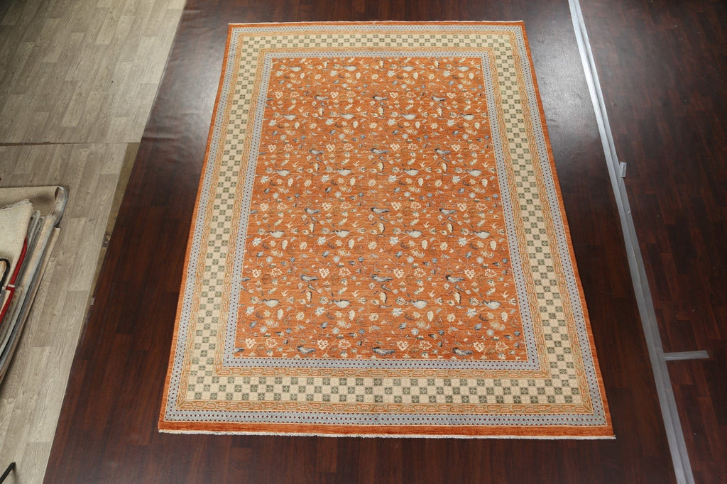 All-Over Floral Oushak Chobi Wool Area Rug 9x12