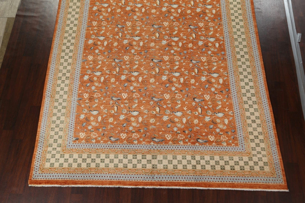 All-Over Floral Oushak Chobi Wool Area Rug 9x12