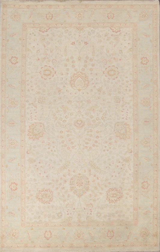 Floral Peshawar Chobi Wool Area Rug 7x10