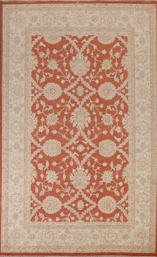 Floral Peshawar Chobi Handmade Area Rug 6x10