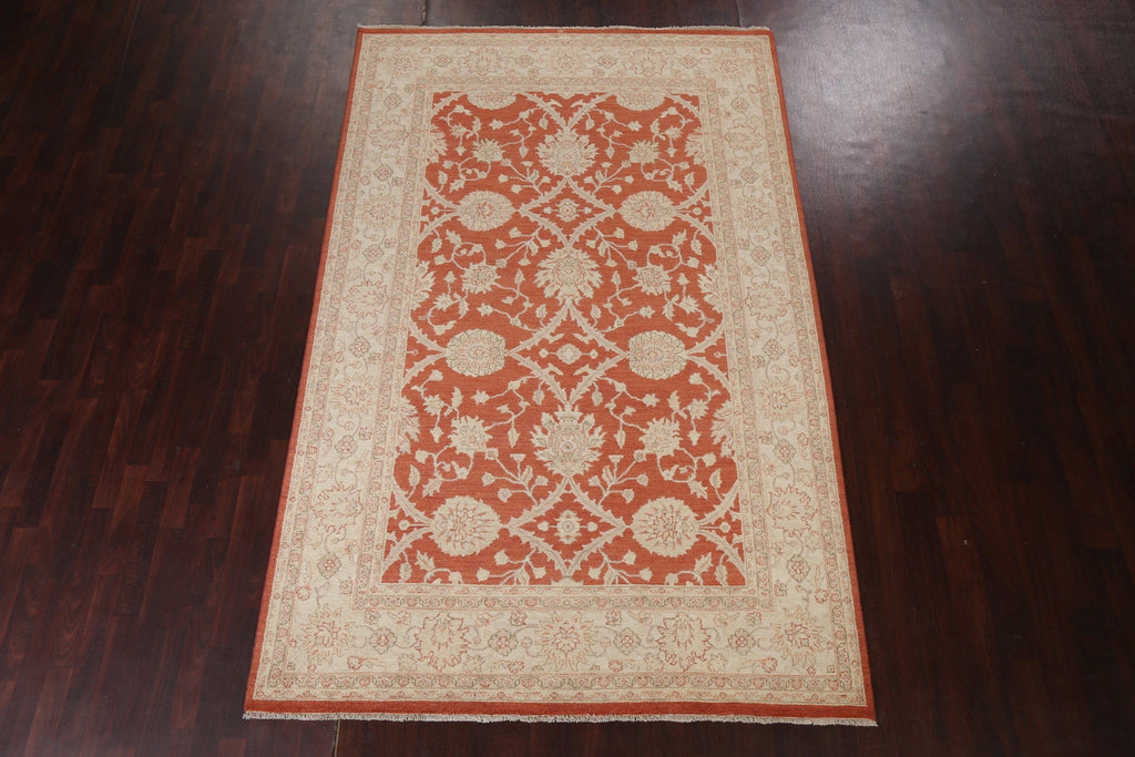 Floral Peshawar Chobi Handmade Area Rug 6x10