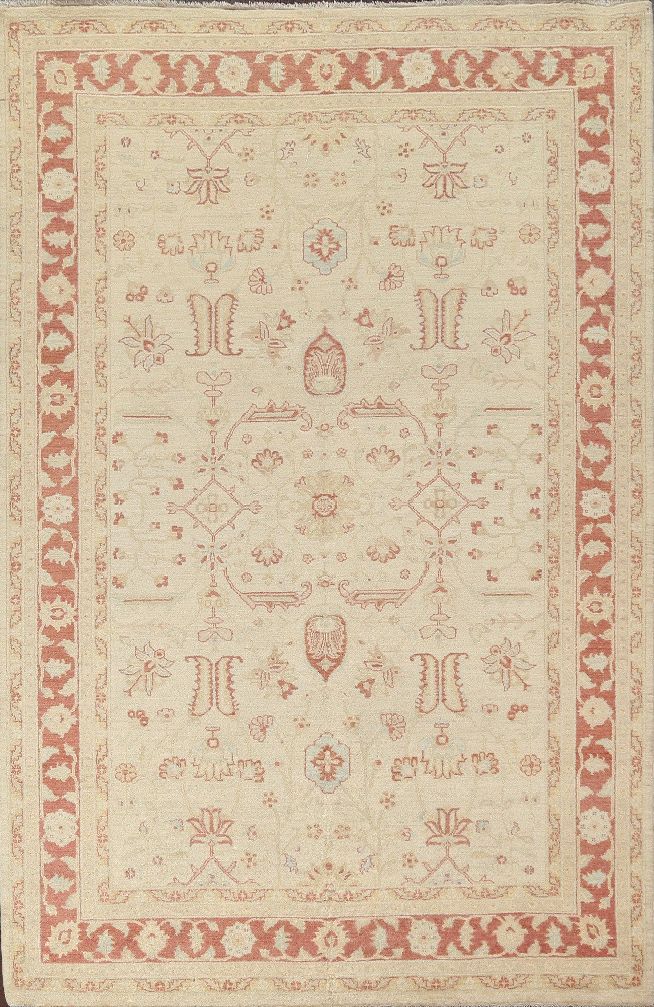 Vegetable Dye Peshawar Chobi Oriental Area Rug 7x10